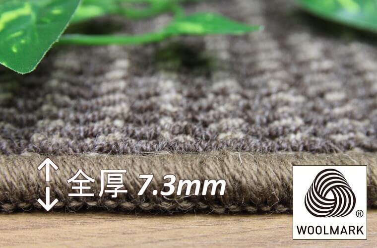 ループパイル:2.5~5.5mm/全厚7.3mm